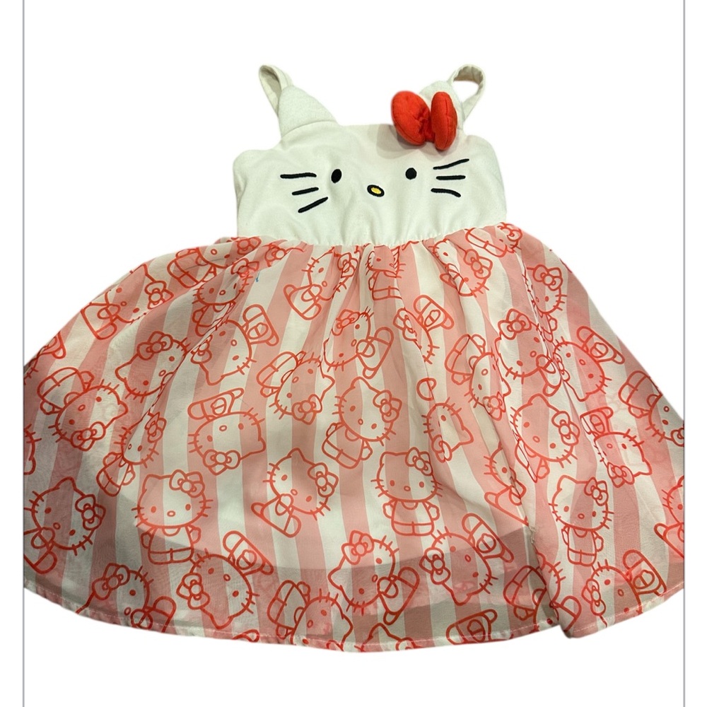 Hello Kitty Pink and White Dress with Bow